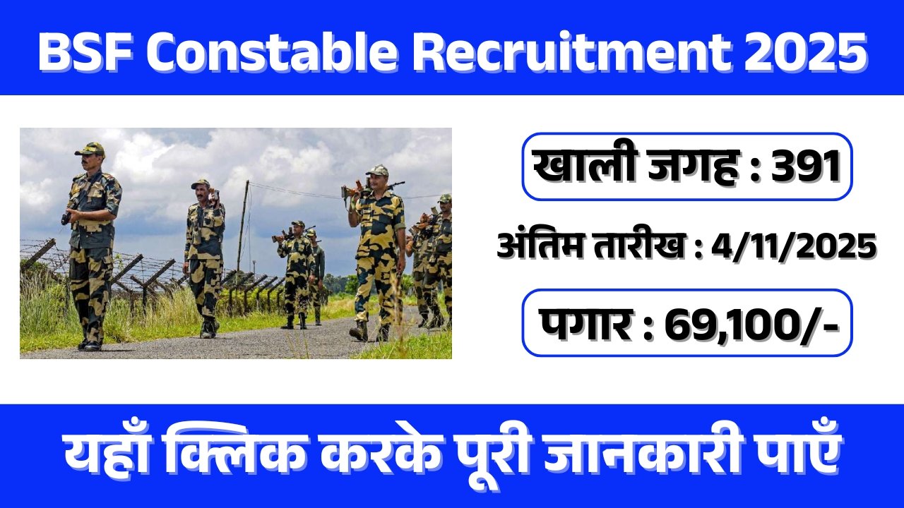 BSF Constable Recruitment 2025